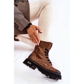 Bottes en daim pour femmes Big Star KK274504 Marron brun 8