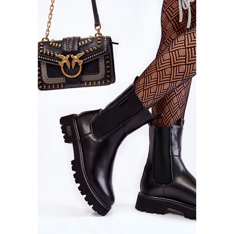 High Warm Slip-on Booties Bottines Jodhpur Big Star KK274500 Noir 2