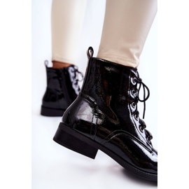 S.Barski Bottes chaudes noires laquées classiques pour femmes Grimma le noir 4