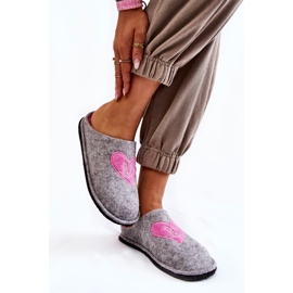 Chaussons Maison Big Star KK276020 Gris-Rose 2
