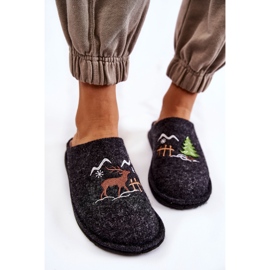 Chaussons Domestiques Big Star KK276018 Noir et Beige brun 2