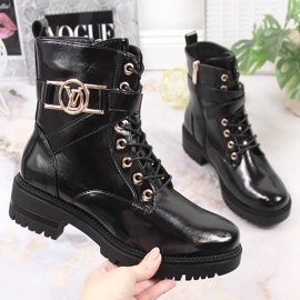 Bottes isolées laquées noires femme Potocki le noir 4