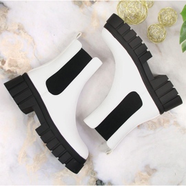 Bottes blanches pour femme avec une plateforme isolée Sergio Leone 6