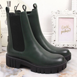 Bottines Chelsea vertes pour femmes avec vert chaud Sergio Leone 5