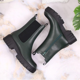 Bottines Chelsea vertes pour femmes avec vert chaud Sergio Leone 6