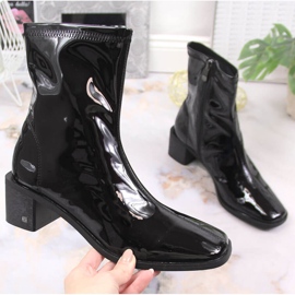 Bottes en latex pour femmes sur un bloc Vinceza noir le noir 4