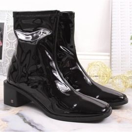 Bottes en latex pour femmes sur un bloc Vinceza noir le noir 5
