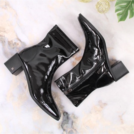 Bottes en latex pour femmes sur un bloc Vinceza noir le noir 6