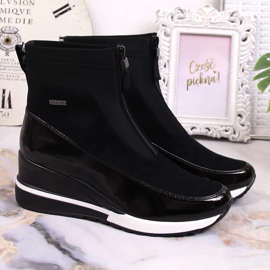 Bottines compensées chaudes femme Vinceza noires le noir 5