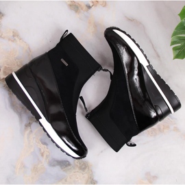 Bottines compensées chaudes femme Vinceza noires le noir 6