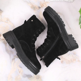 Bottes isolées pour femmes en cuir suédé noir Filippo le noir 6