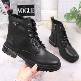 Bottes en cuir isolées noires pour femmes Filippo PAW377B le noir 4
