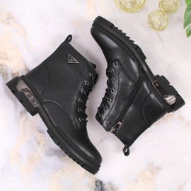 Bottes en cuir isolées noires pour femmes Filippo PAW377B le noir 6