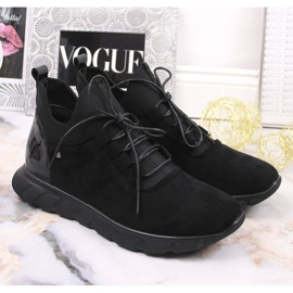 Bottines à enfiler en daim noir pour femme de Vinceza le noir 5