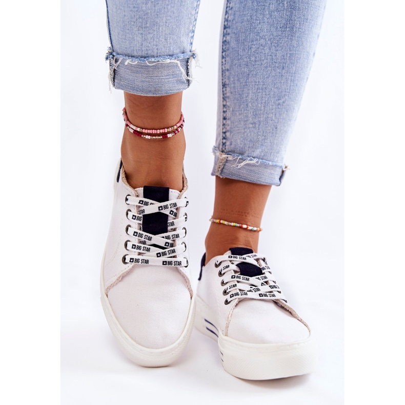 Baskets Femme Memory Foam System Big Star KK276002 Blanc blanche 2