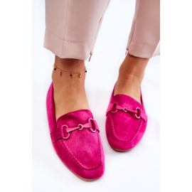 Mocassins En Daim Avec Décoration Santi Fuchsia rose 3