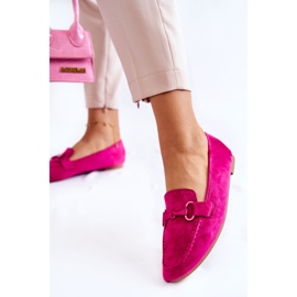 Mocassins En Daim Avec Décoration Santi Fuchsia rose 4