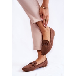 Mocassins En Daim Avec Décoration Santi Marron brun 4