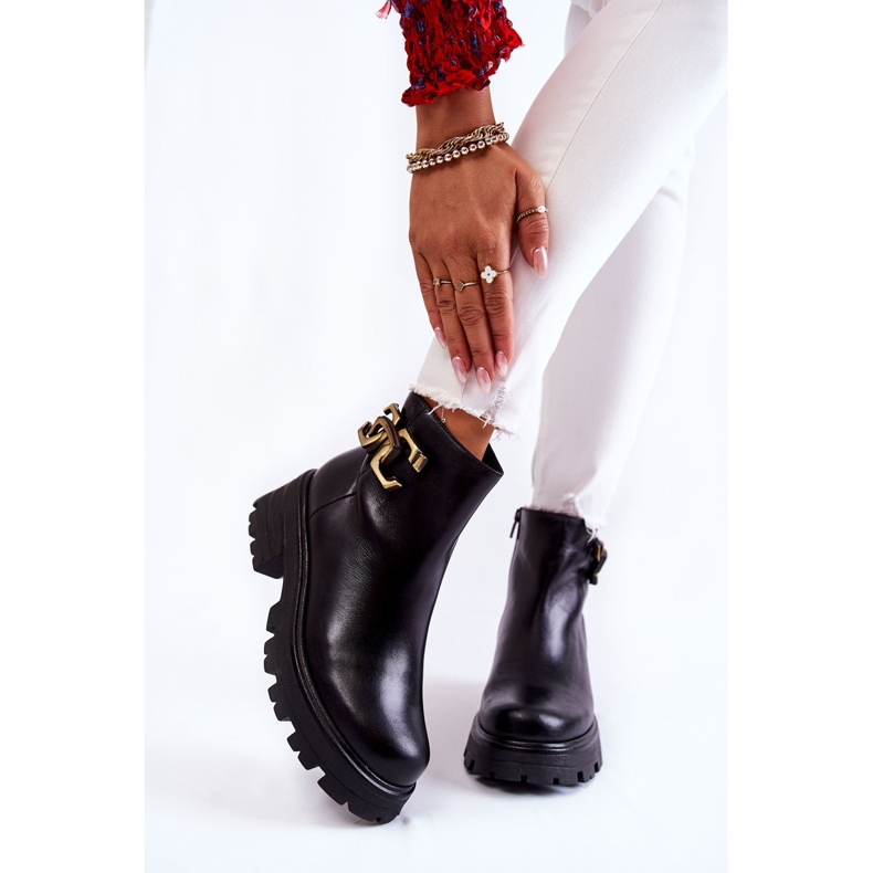 Bottes Chaudes Travailleurs Avec Décoration Laura Messi 2500 Noir 1