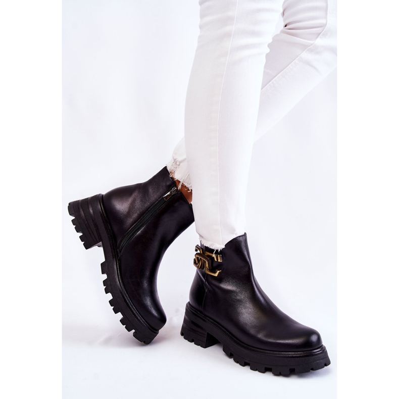 Bottes Chaudes Travailleurs Avec Décoration Laura Messi 2500 Noir 2