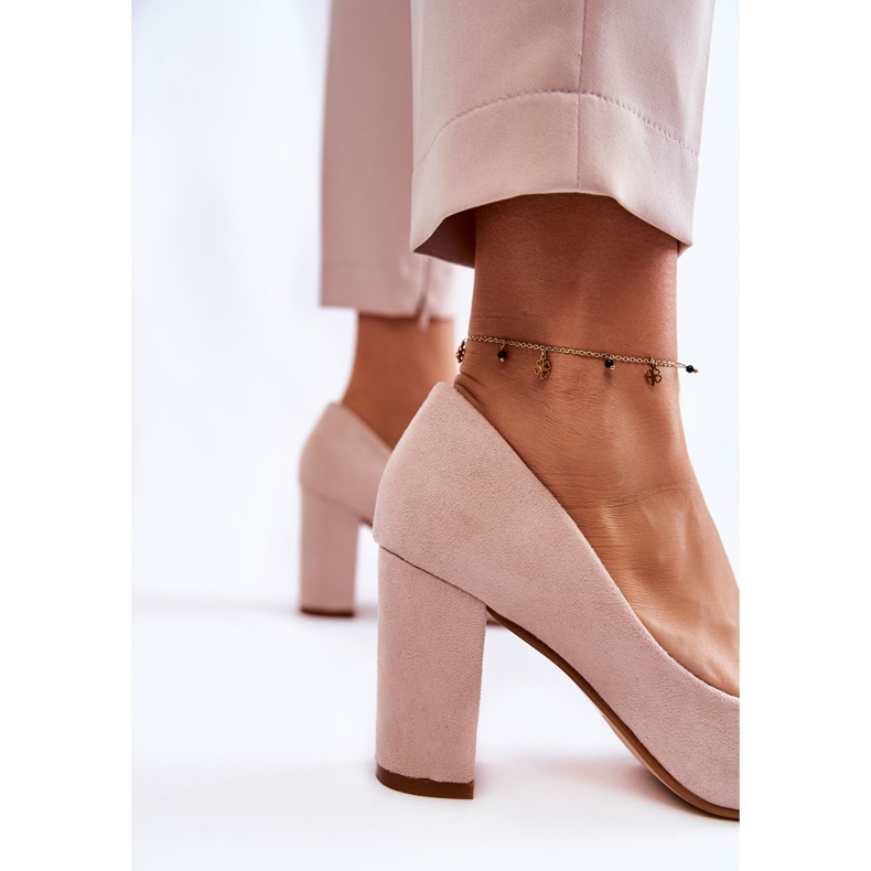 PS1 Escarpins en daim classiques sur un talon Kendra beige brun 2