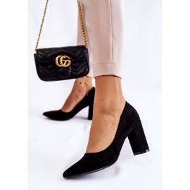 PS1 Escarpins en daim classiques sur un talon Kendra noir le noir 1