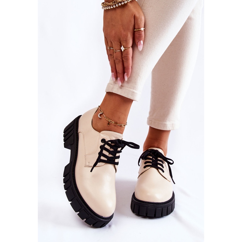 Chaussures en cuir à la mode La.Fi 210013BE-PU Beige 1