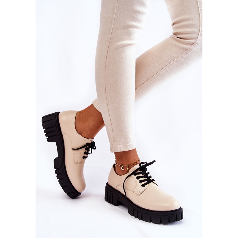 Chaussures en cuir à la mode La.Fi 210013BE-PU Beige 2