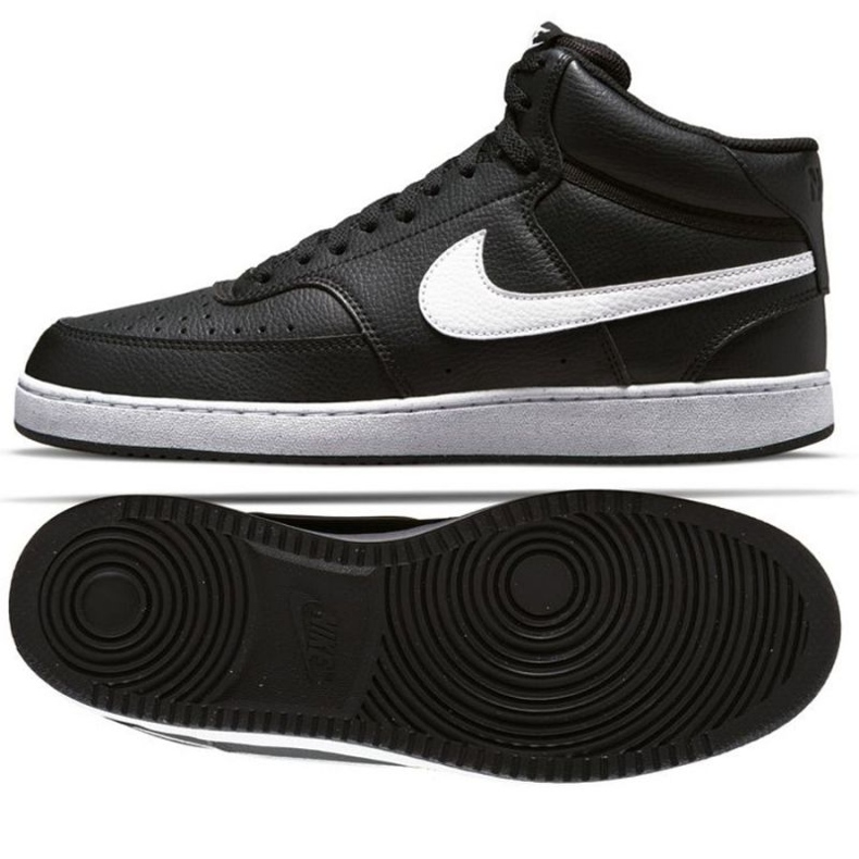 Chaussures Nike Court Vision Mid Next Nature DN3577 001 noir 1