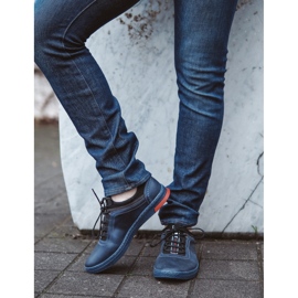 Polbut Chaussures en cuir masculin K24 bleu marine 4