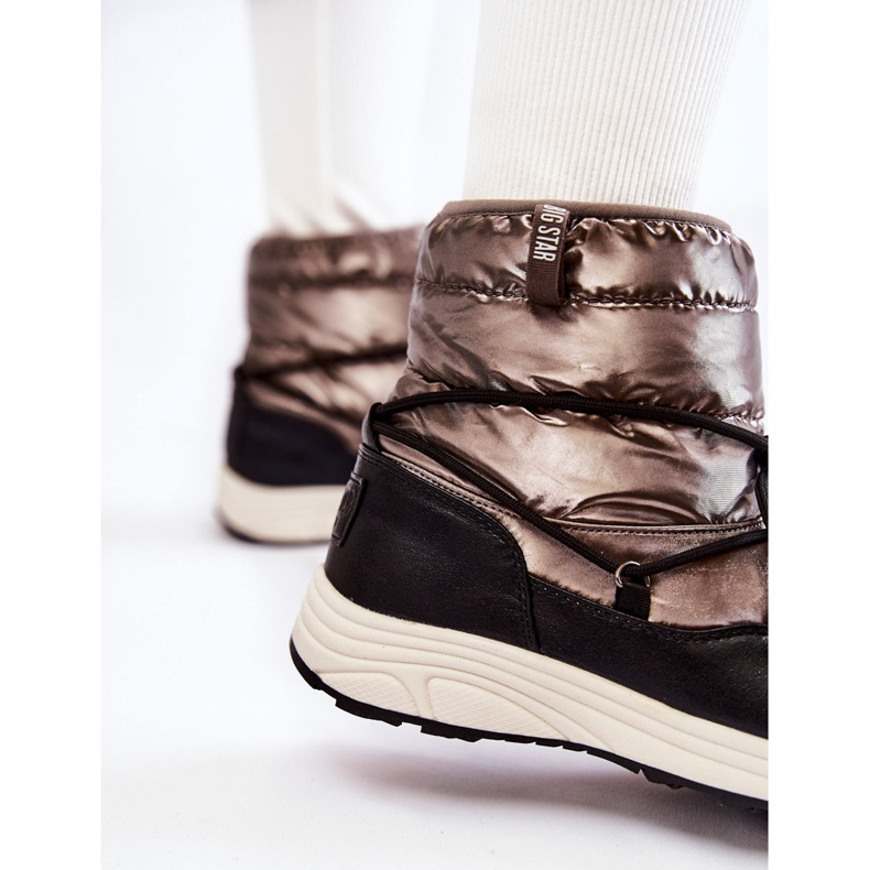 Bottes de neige femme Memory Foam Big Star KK274275 Argent-Noir 2