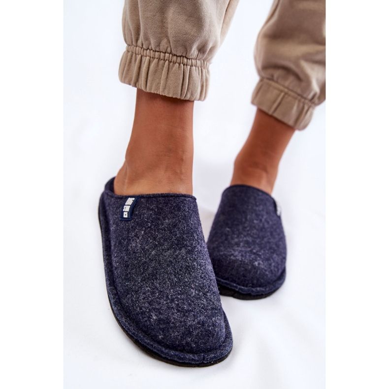 Chaussons Femme Classiques en Feutre Big Star KK276013 Bleu Marine 2 Chaussons Femme Classiques en Feutre Big Star KK276013 Bleu Marine 2
