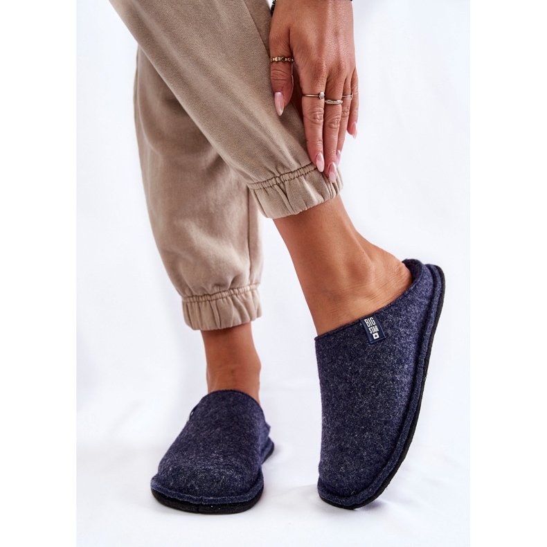 Chaussons Femme Classiques en Feutre Big Star KK276013 Bleu Marine 1 Chaussons Femme Classiques en Feutre Big Star KK276013 Bleu Marine 1