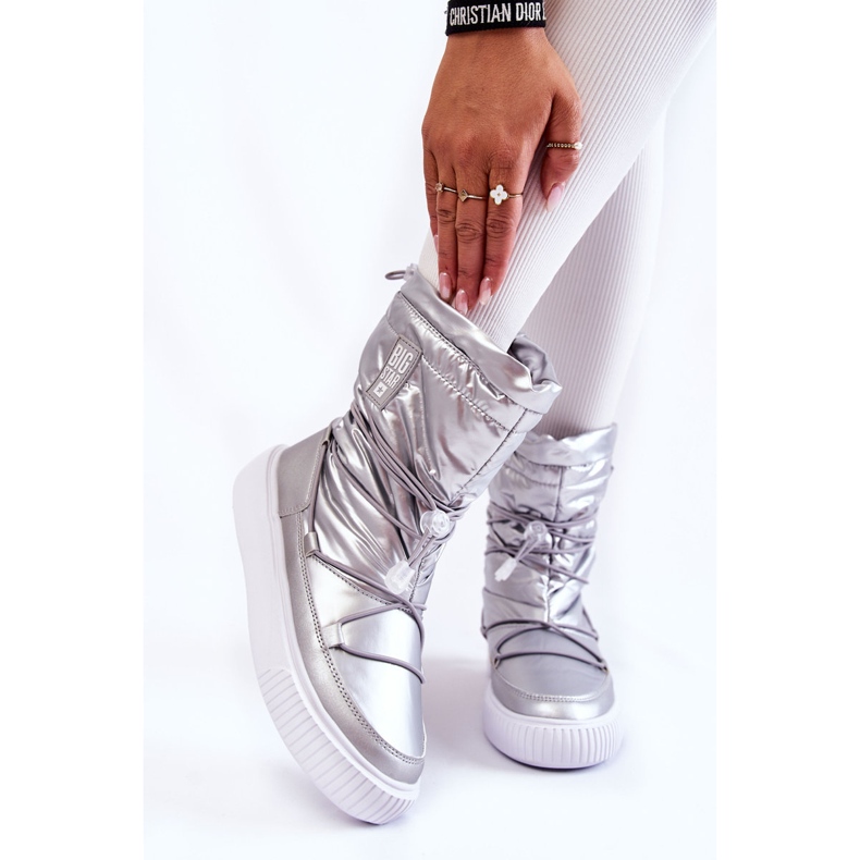 Bottes de neige isolées pour femmes Big Star KK274195 Argent 1