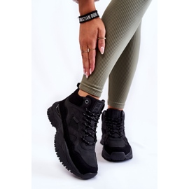 Chaussures de sport hautes pour femmes Système de mousse à mémoire de forme Big Star KK274356 Noir 2