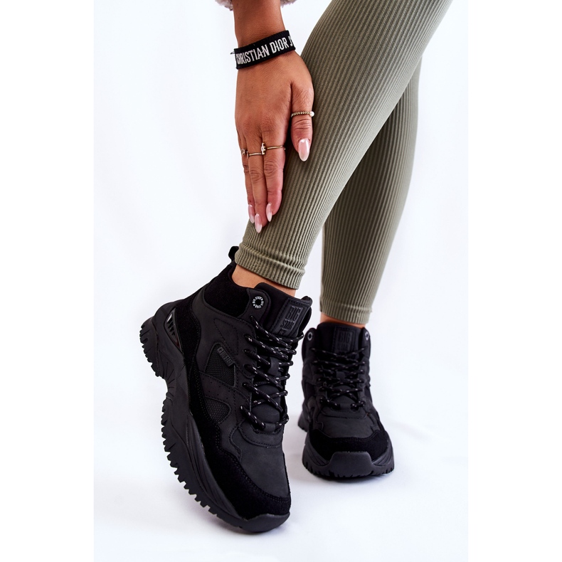 Chaussures de sport hautes pour femmes Système de mousse à mémoire de forme Big Star KK274356 Noir 2