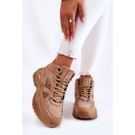 Chaussures de sport hautes pour femmes Système de mousse à mémoire de forme Big Star KK274355 Beige 1 Chaussures de sport hautes pour femmes Système de mousse à mémoire de forme Big Star KK274355 Beige 1