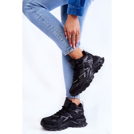 Chaussures de sport pour femmes sur fond massif Big Star KK274387 Noir 1