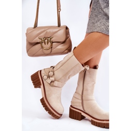 Bottes Chaudes En Daim Pour Femme Workers Beige Brinnon 3