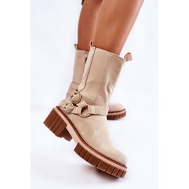 Bottes Chaudes En Daim Pour Femme Workers Beige Brinnon 2