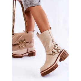 Bottes Chaudes En Daim Pour Femme Workers Beige Brinnon 7