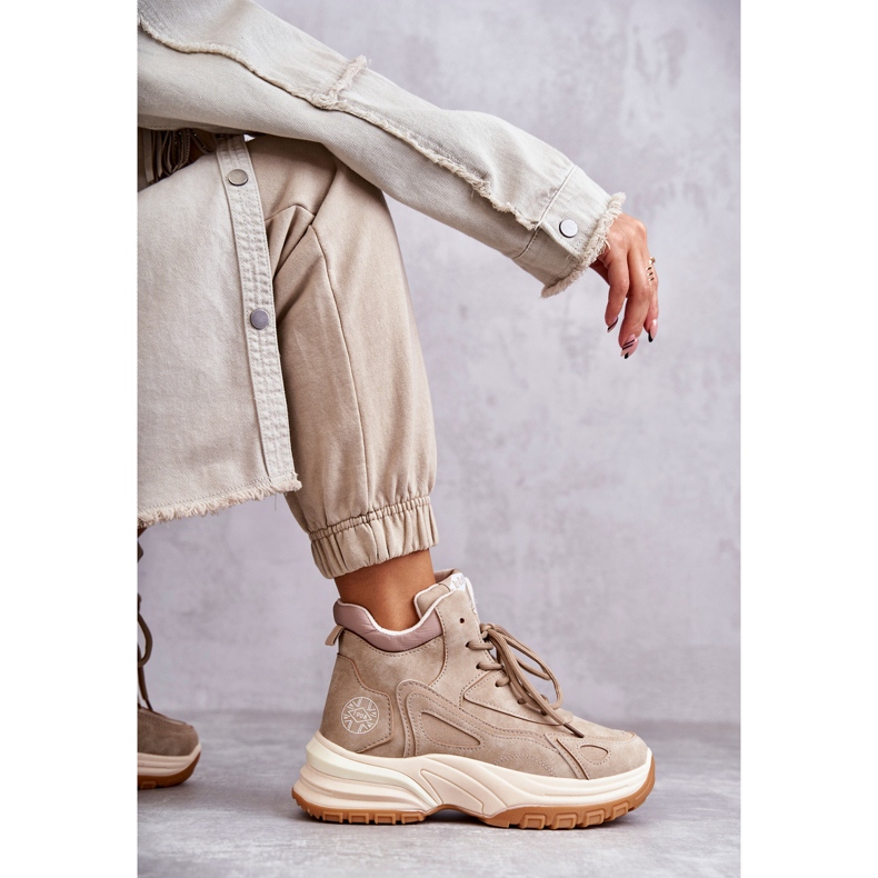 Chaussures de randonnée sur la plateforme Lee Cooper LCJ-22-44-1352L Beige 4 Chaussures de randonnée sur la plateforme Lee Cooper LCJ-22-44-1352L Beige 4