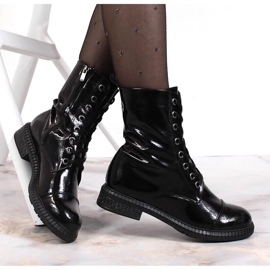 T.Sokolski Bottes à lacets pour femmes avec une fermeture éclair, isolées noires T. Sokolski 1