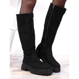 Bottes chaudes en daim pour femme T.Sokolski le noir 2