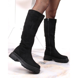Bottes chaudes en daim pour femme T.Sokolski le noir 3
