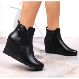 Bottes compensées chaudes pour femmes Noir Noir Filippo PAW386 le noir 3