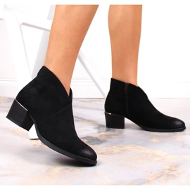 Bottines talon haut Vinceza daim noir pour femme le noir 2
