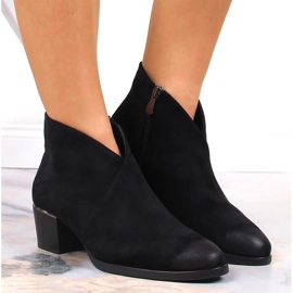 Bottines talon haut Vinceza daim noir pour femme le noir 3