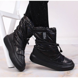 Bottes de neige métalliques, slip-on noir Big Star KK274193 1