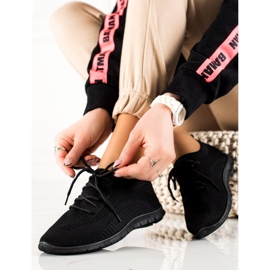 TRENDI Chaussures de sport à lacets le noir 1